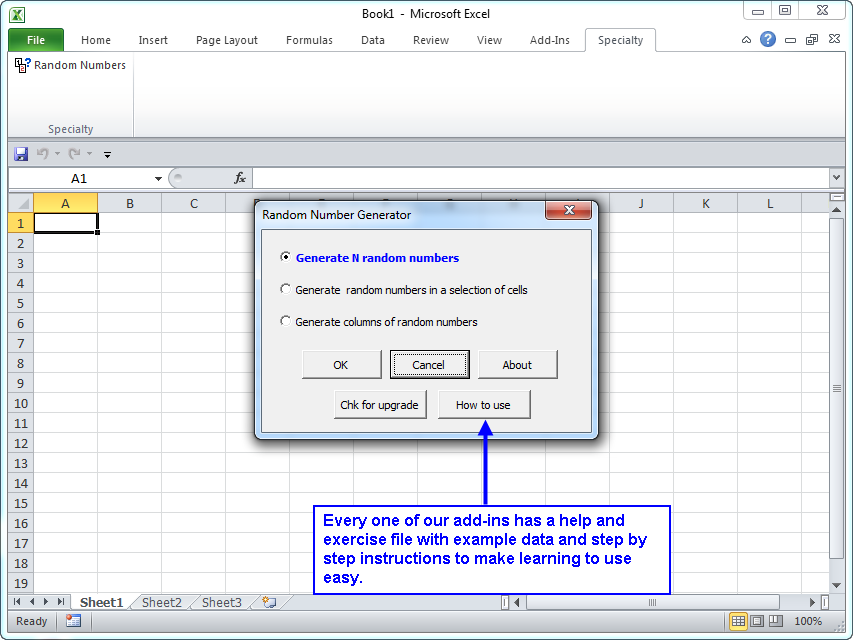 Random Number Generator Function Excel