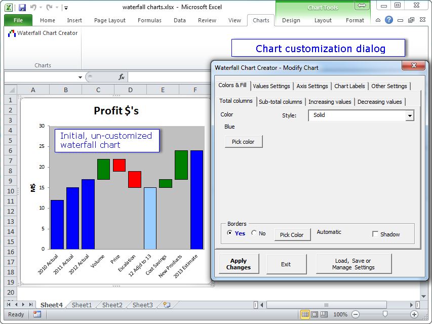 chart excel waterfall example Generator Waterfall Excel Chart