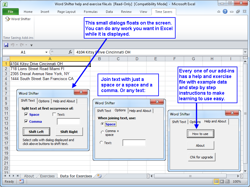 Word Shifter For Microsoft Excel